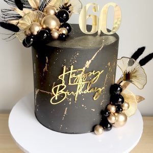 Black & Gold Celebration Cake V3