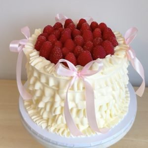 Raspberry Ruffle Cake