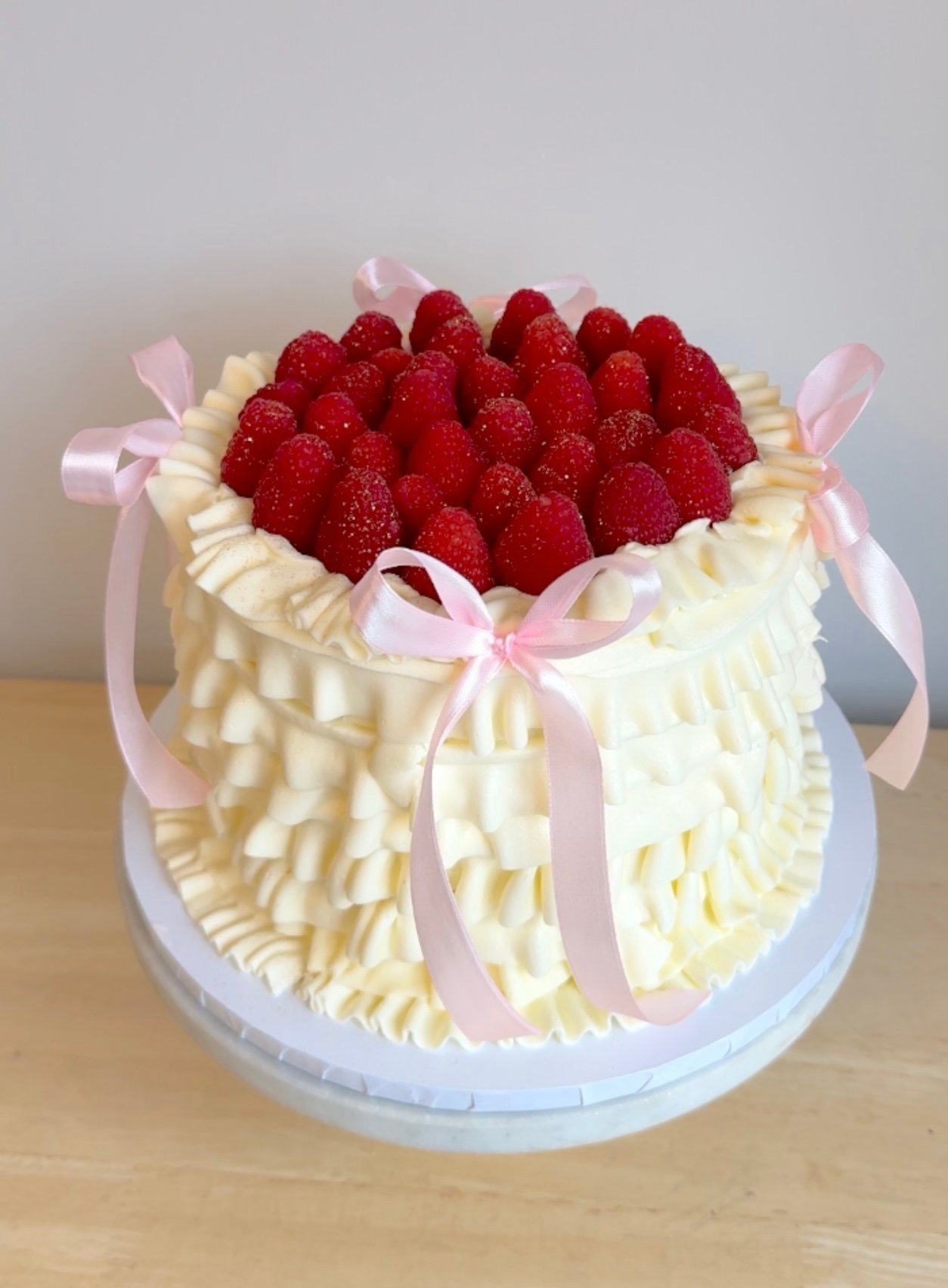 Raspberry Ruffle Cake
