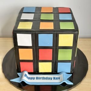 Retro Rubik’s Cube Cake