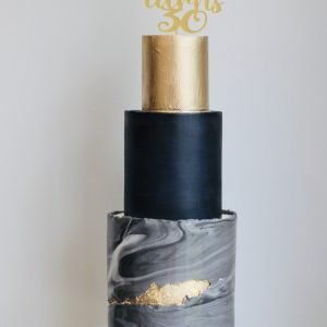Luxe Marble & Gold Tiered Cake