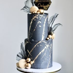 Luxe Black & Gold Cake