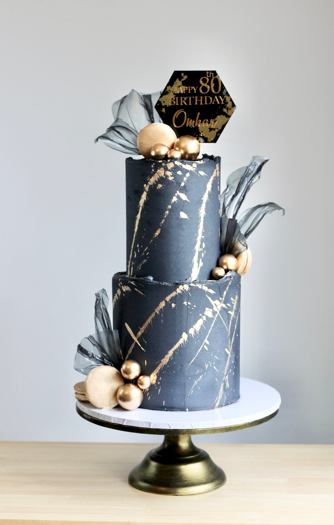 Luxe Black & Gold Cake