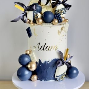 Navy & Gold Elegance Cake