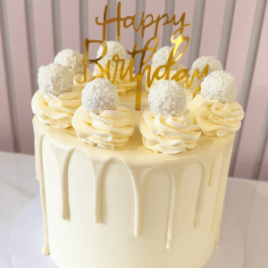 White Chocolate Coconut Drip Cake