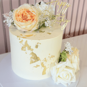 Elegant Floral Birthday Cake V1