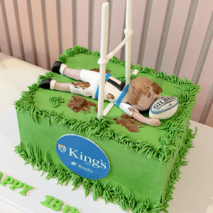 Rugby Pitch Celebration Cake