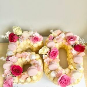 Elegant Floral Number Cake