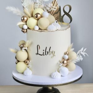 Ivory & Gold Elegance Cake