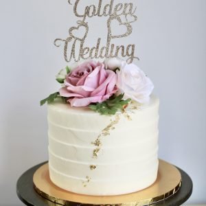 Golden Wedding Anniversary Cake V1