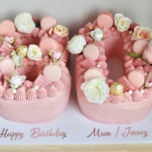Elegant Blush Pink Number Cake