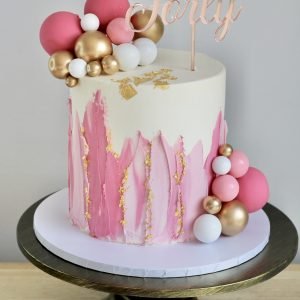 Blush & Gold Elegance Cake