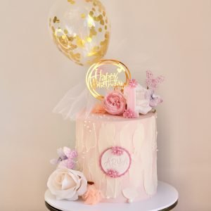 Elegant Butterfly & Blooms Cake