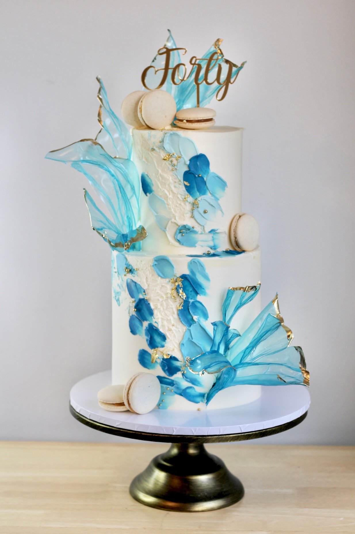 Azure Elegance Cake