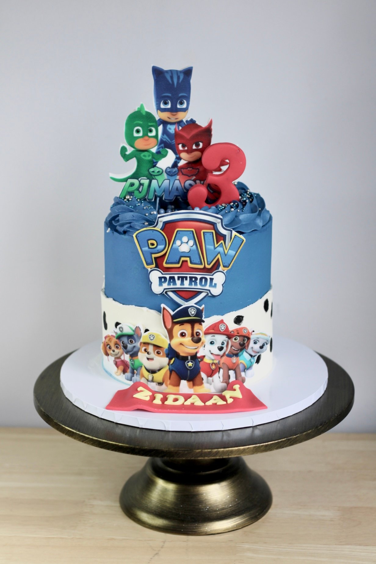 Paw Patrol and PJ Masks Cake