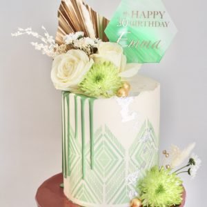 Emerald Bloom Cake