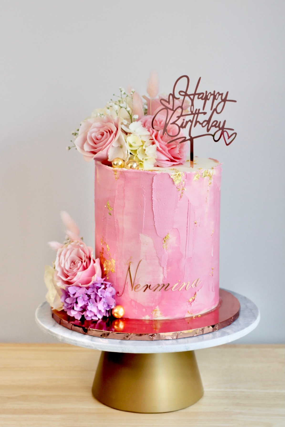 Blush Floral Elegance Cake V1