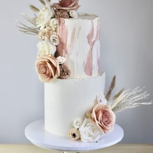 Ethereal Ivory Bloom Cake