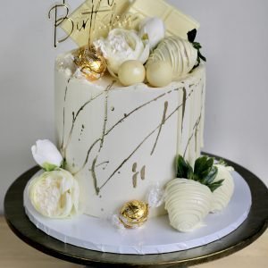 White Luxe Drip Cake