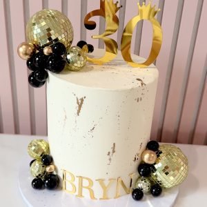 Gold Disco Ball Cake V1