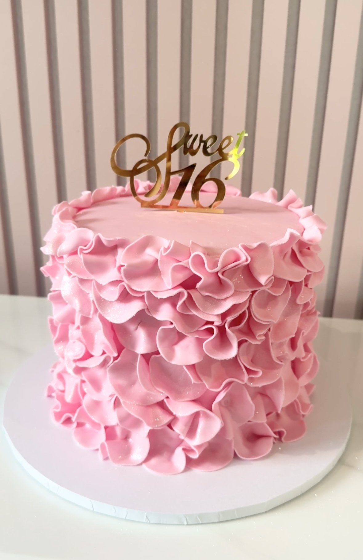 Pink Ruffle Cake