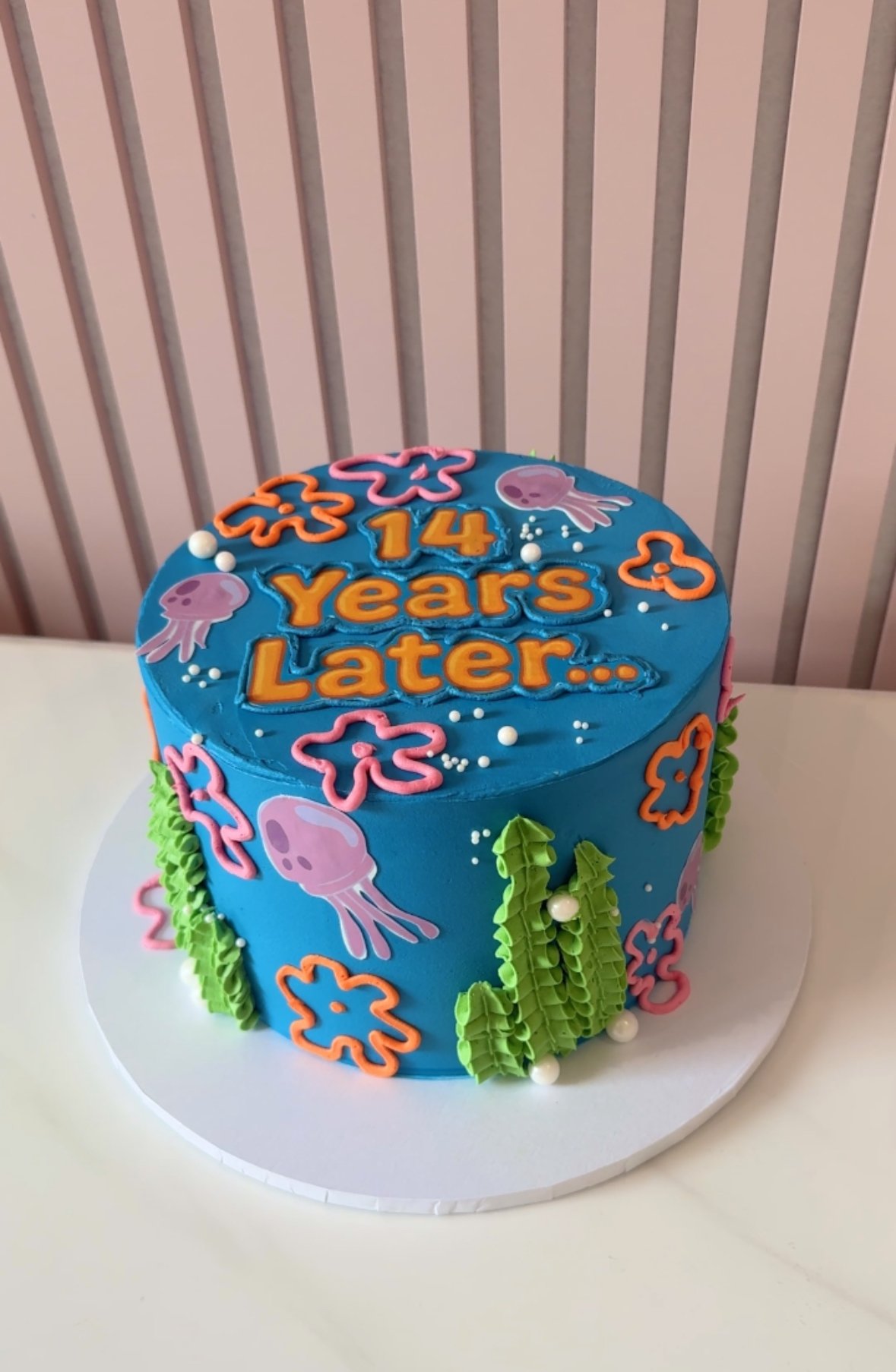 SpongeBob Time Card Cake