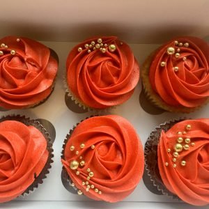 Red & Gold Cupcakes