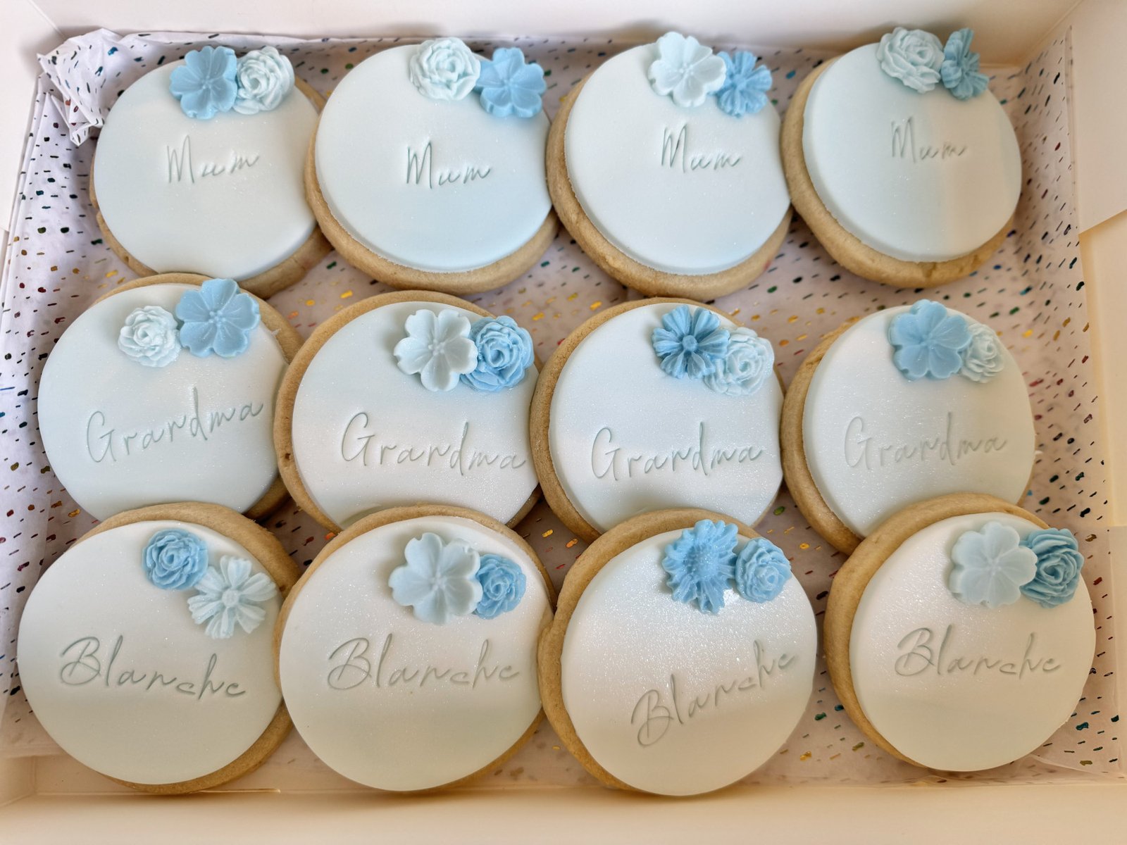 Floral Name Biscuits