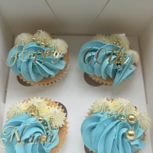 Blue & Gold Cupcakes