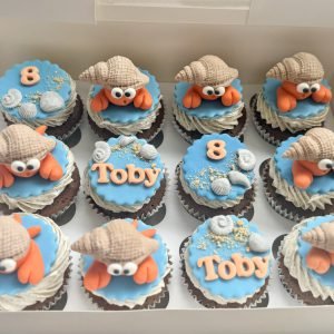 Sea Shell Crab Cupcakes