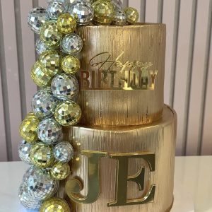 Gold Disco Ball Luxe Cake