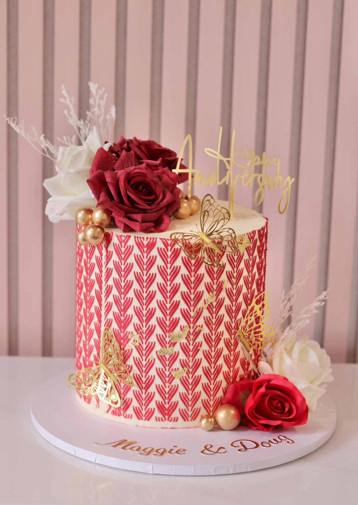 Ruby Wedding Anniversary Cake