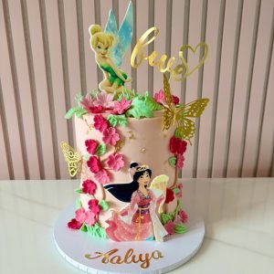 Tinkerbell & Mulan Cake