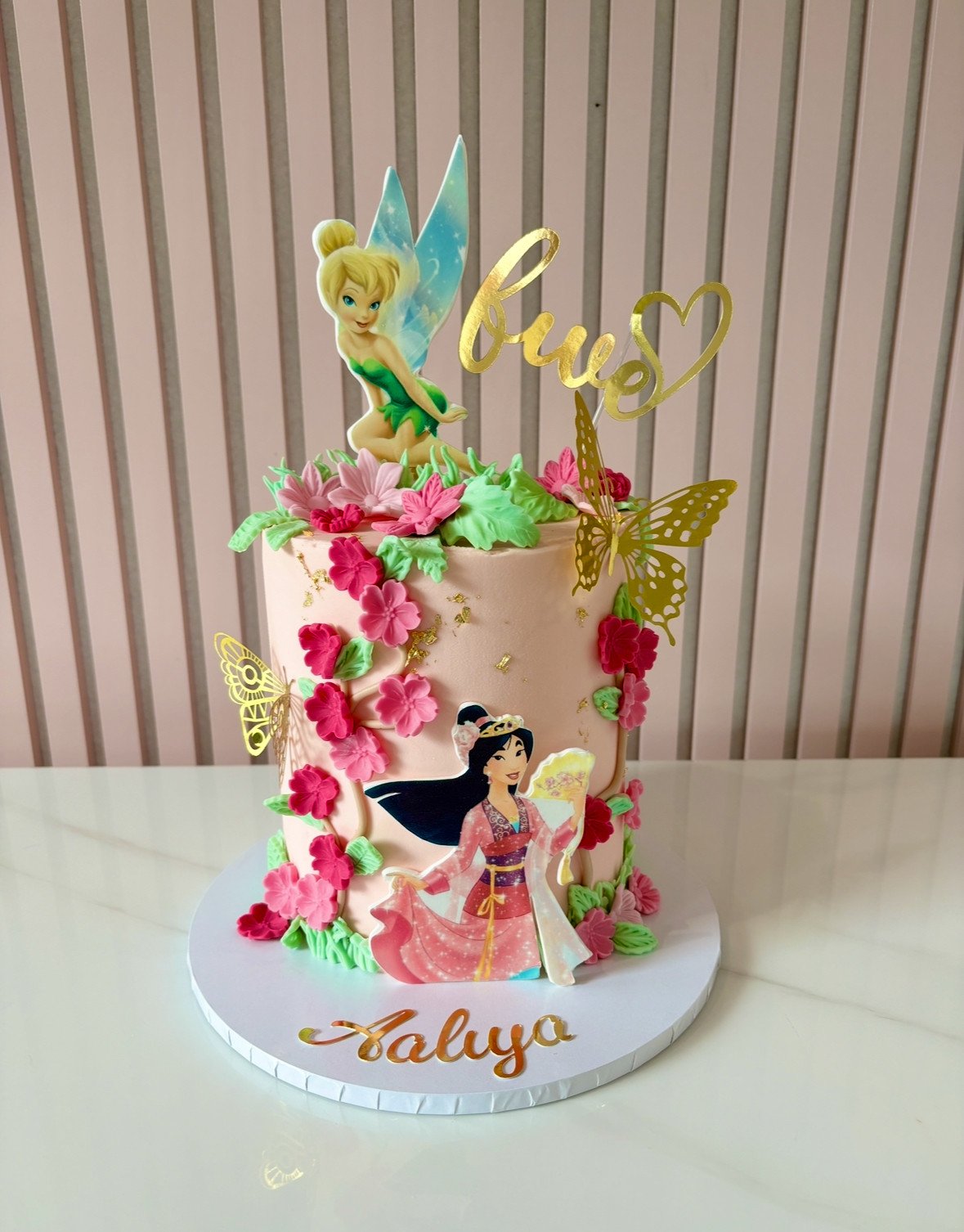 Tinkerbell & Mulan Cake