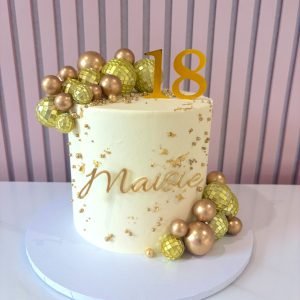 Gold Disco Ball Cake V2