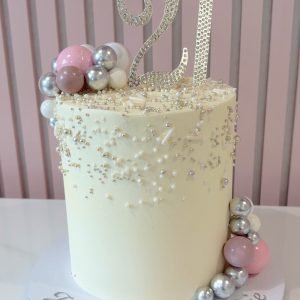 Silver & Pearl Cake