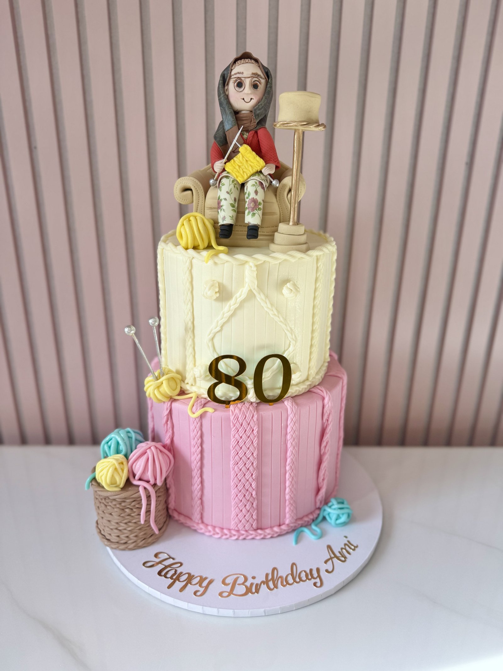 Knitting Enthusiast Cake V3