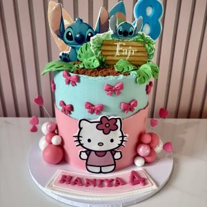 Hello Kitty & Stitch Cake